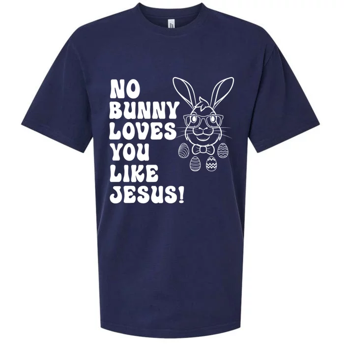 Hoppy Easter Group Eggs No Bunny Love You Like Jesus Cool Gift Sueded Cloud Jersey T-Shirt