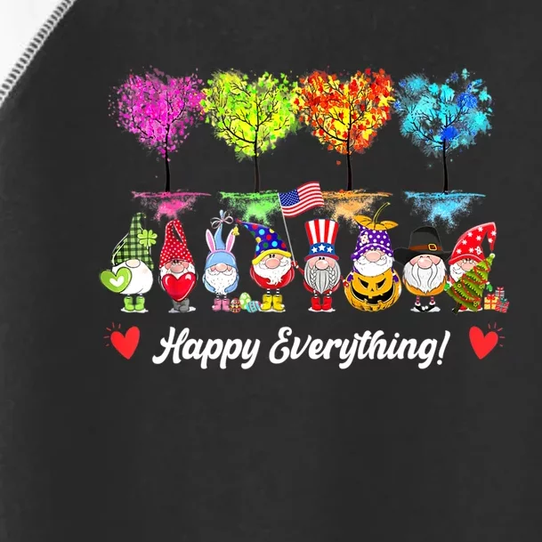 Happy Everything Gnomes Every Seasons All Year Tree Toddler Fine Jersey T-Shirt