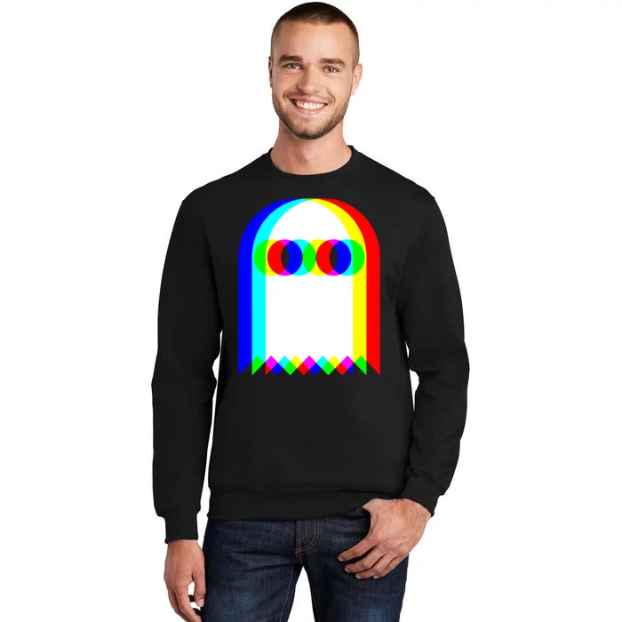 Halloween Edm Ghost Trippy Vaporwave Techno Rave Music Party Gift Tall Sweatshirt