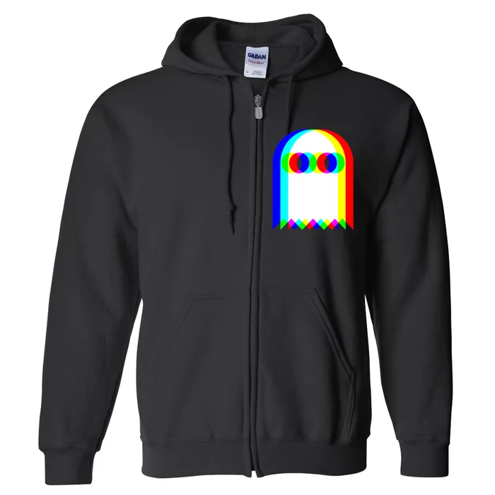 Halloween Edm Ghost Trippy Vaporwave Techno Rave Music Party Gift Full Zip Hoodie