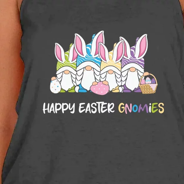 Happy Easter Gnomies Easter Gnome Squad Easter Day Women's Knotted Racerback Tank