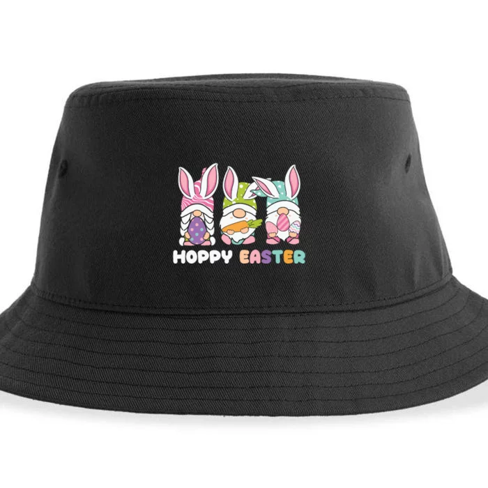 Hoppy Easter Gnomes Squad Ears Bunny Easter Day Sustainable Bucket Hat