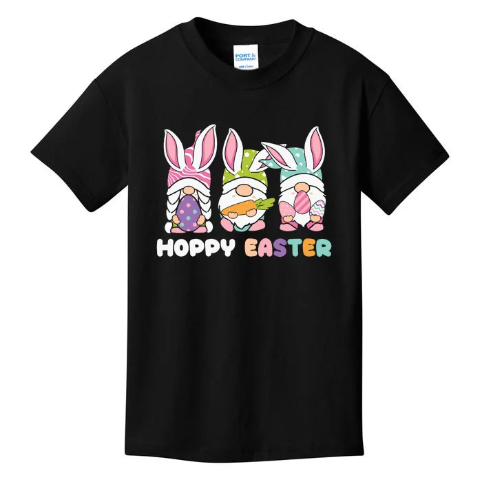 Hoppy Easter Gnomes Squad Ears Bunny Easter Day Kids T-Shirt