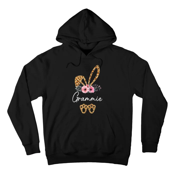 Happy Easter Grammie Bunny Leopard Floral Cute Rabbit Hoodie