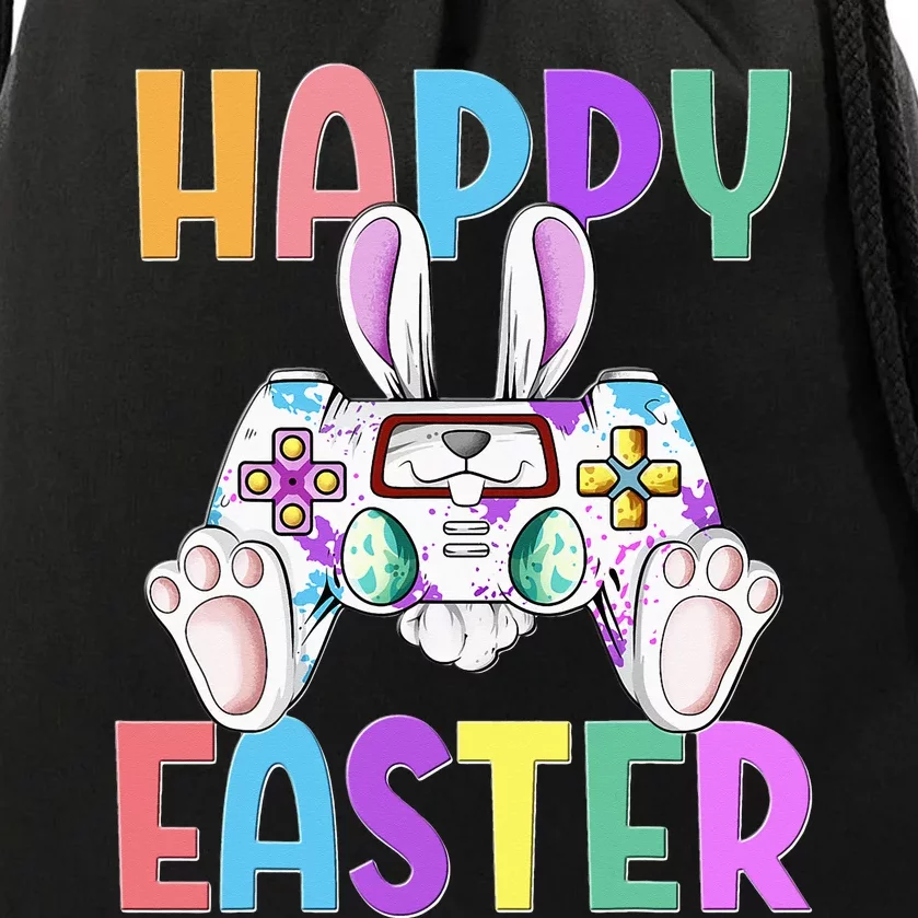 Happy Easter Gaming Controllers Bunny Drawstring Bag