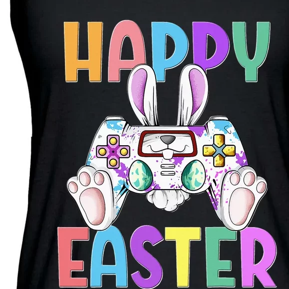 Happy Easter Gaming Controllers Bunny Ladies Essential Flowy Tank