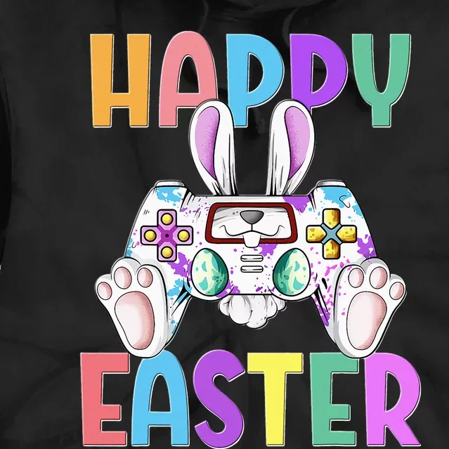 Happy Easter Gaming Controllers Bunny Tie Dye Hoodie