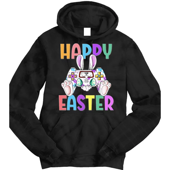 Happy Easter Gaming Controllers Bunny Tie Dye Hoodie