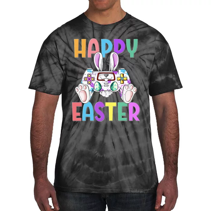 Happy Easter Gaming Controllers Bunny Tie-Dye T-Shirt