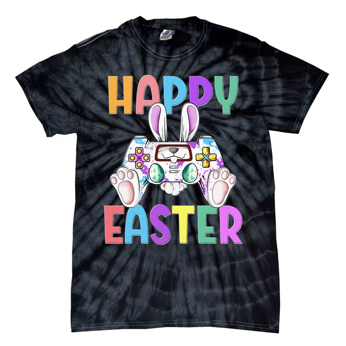 Happy Easter Gaming Controllers Bunny Tie-Dye T-Shirt