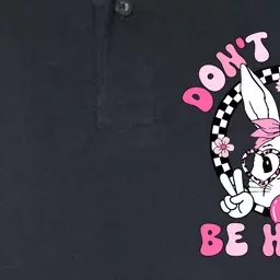 Happy Easter Groovy Bunny Face Dont Worry Be Hoppy Women Softstyle Adult Sport Polo