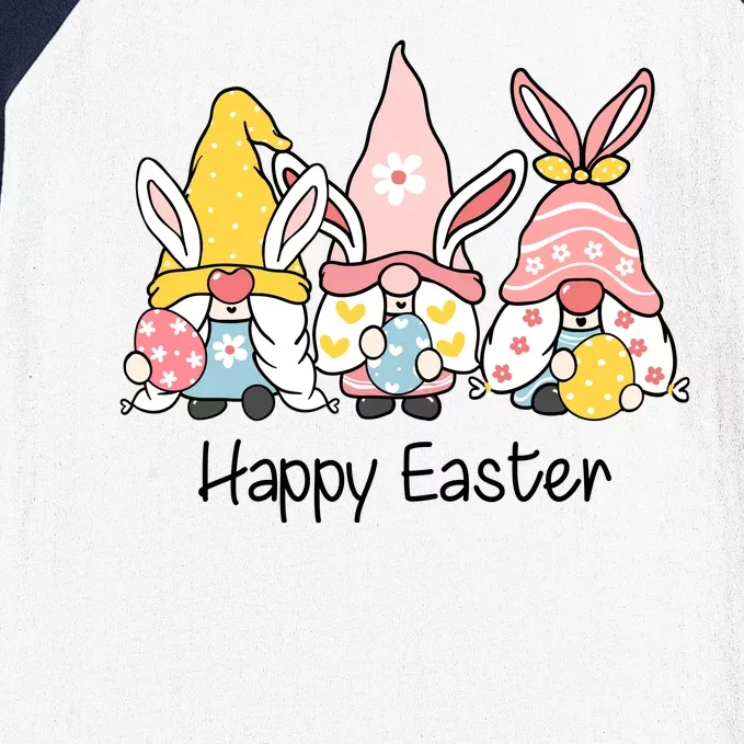 Happy Easter Gnome Holiday Cute Gift Baseball Sleeve Shirt