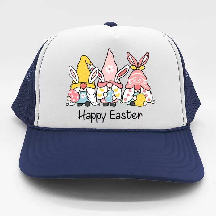 Happy Easter Gnome Holiday Cute Gift Trucker Hat