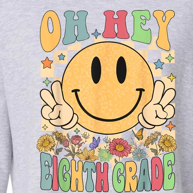 Hello Eighth Grade Teachers Student 8th Grade Back To School Cropped Pullover Crew