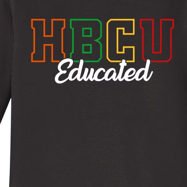 HBCU Educated Grad Historical Black College Alumni School Baby Long Sleeve Bodysuit