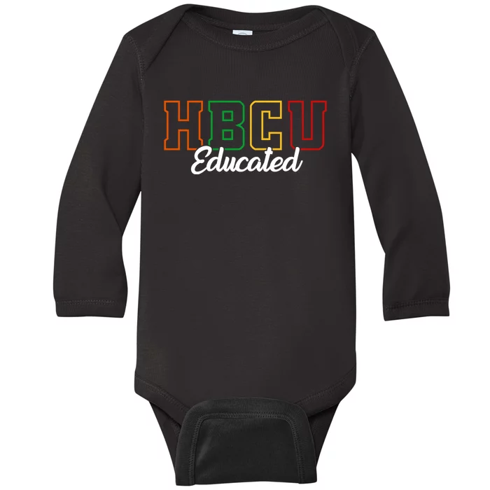 HBCU Educated Grad Historical Black College Alumni School Baby Long Sleeve Bodysuit