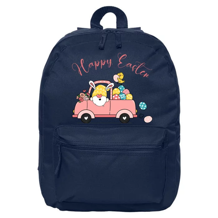 Happy Easter Gnome Truck Holiday 16 in Basic Backpack