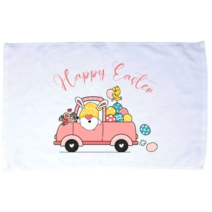 Happy Easter Gnome Truck Holiday Microfiber Hand Towel