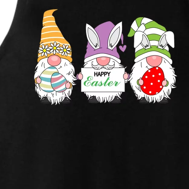 Happy Easter Gnome Ladies Tri-Blend Wicking Tank