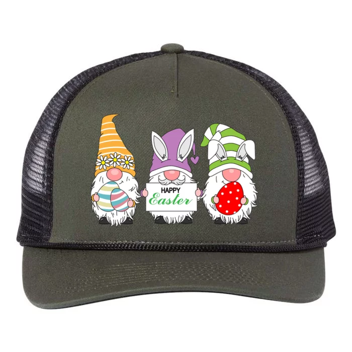 Happy Easter Gnome Retro Rope Trucker Hat Cap