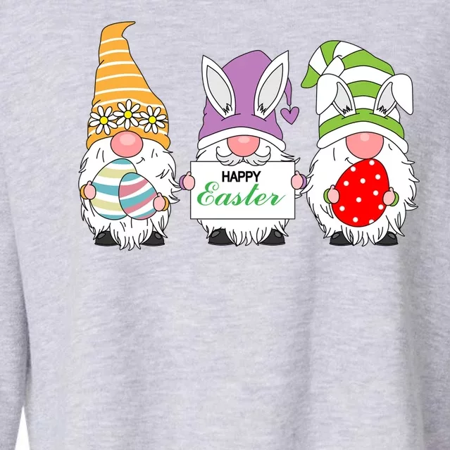 Happy Easter Gnome Cropped Pullover Crew