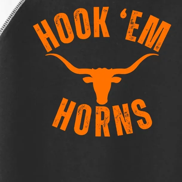 Hook Em Horns Texas Bull Head Toddler Fine Jersey T-Shirt