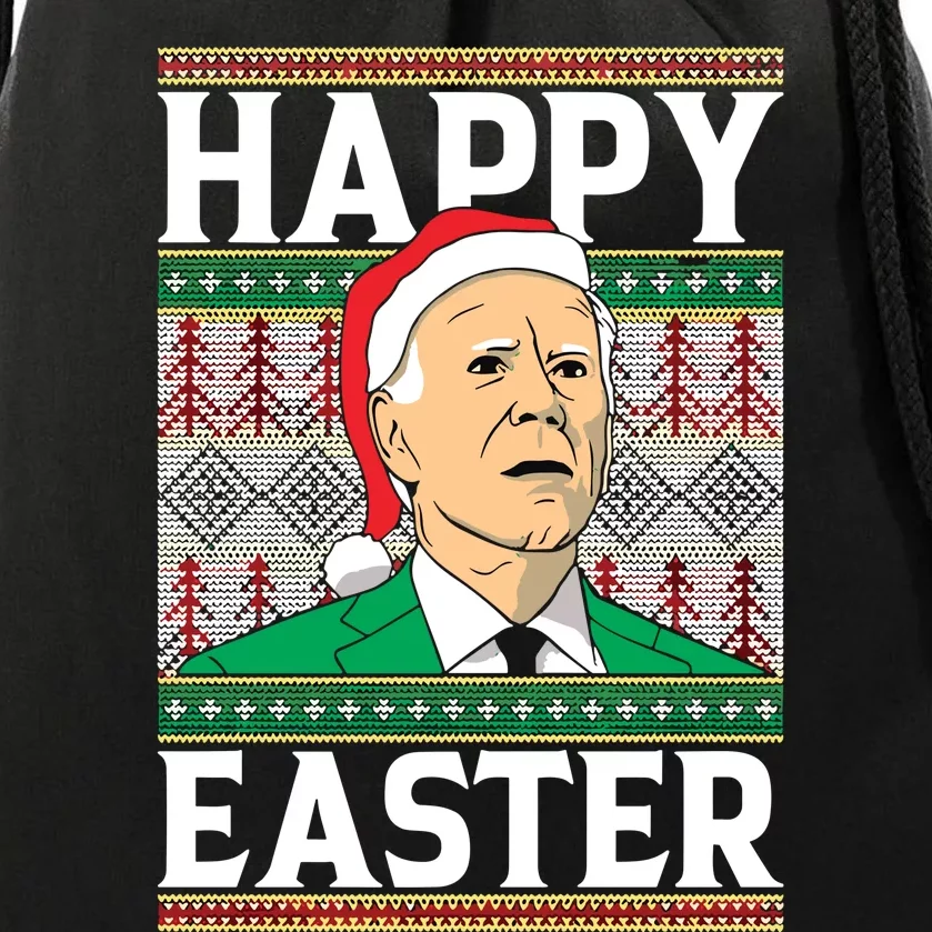 Happy Easter Happy Holidays Merry Christmas Drawstring Bag