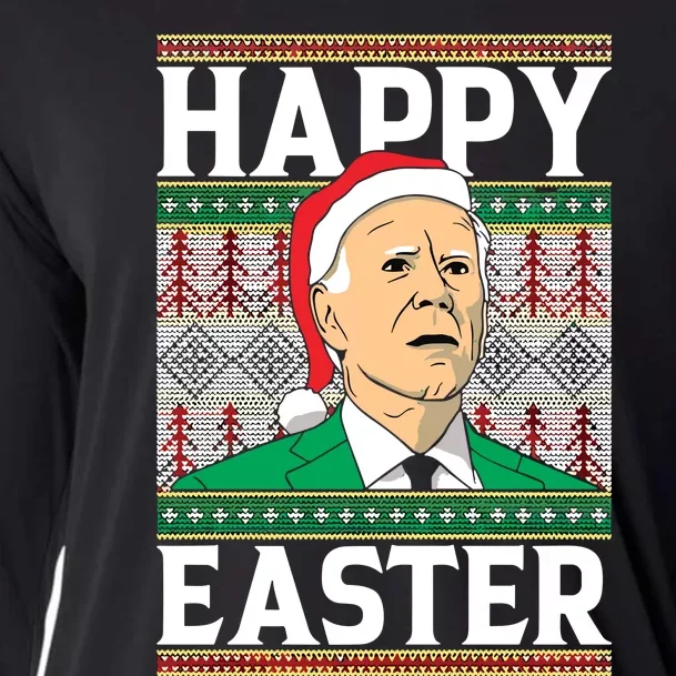 Happy Easter Happy Holidays Merry Christmas Cooling Performance Long Sleeve Crew