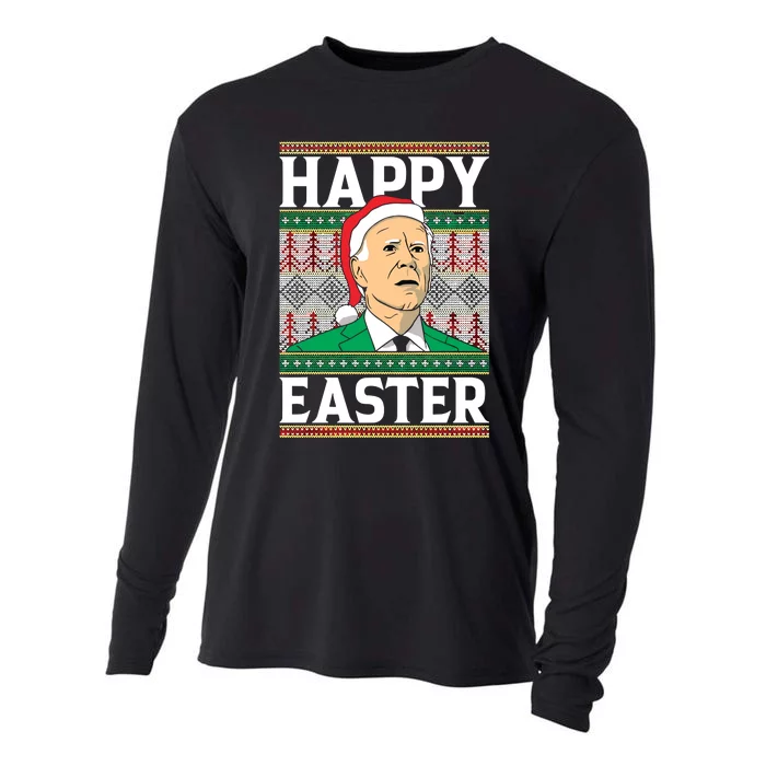 Happy Easter Happy Holidays Merry Christmas Cooling Performance Long Sleeve Crew