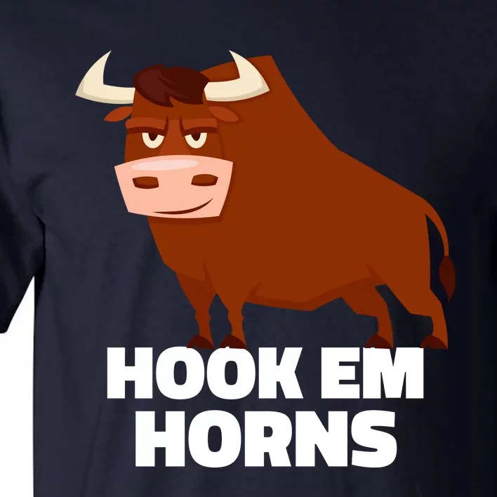 Hook Em Horns Texas Bull Head Tall T-Shirt