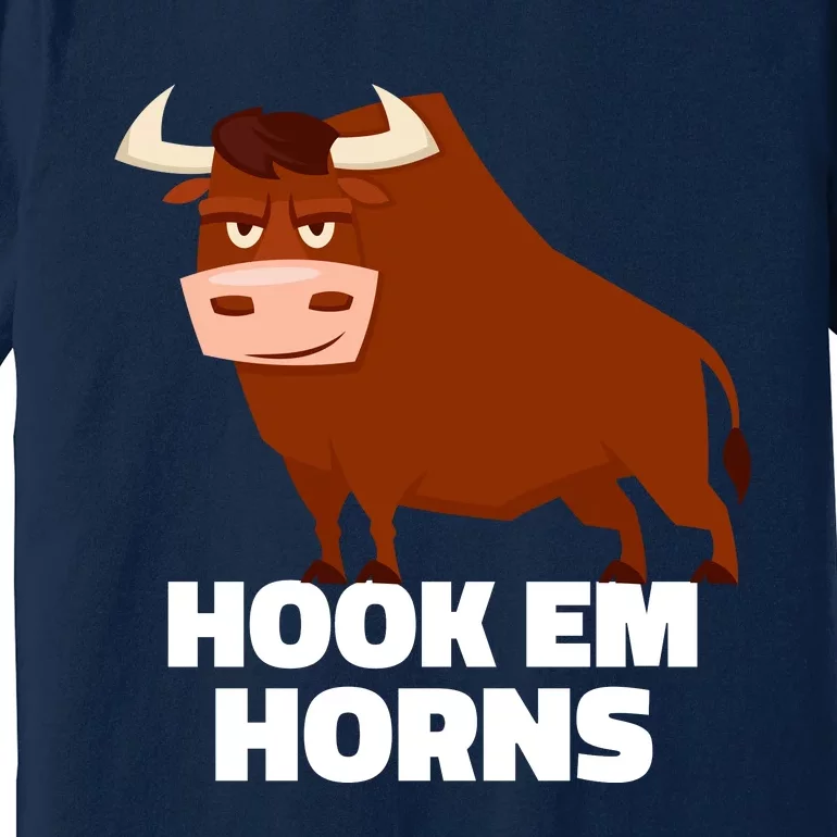 Hook Em Horns Texas Bull Head Premium T-Shirt