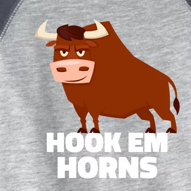 Hook Em Horns Texas Bull Head Toddler Fine Jersey T-Shirt