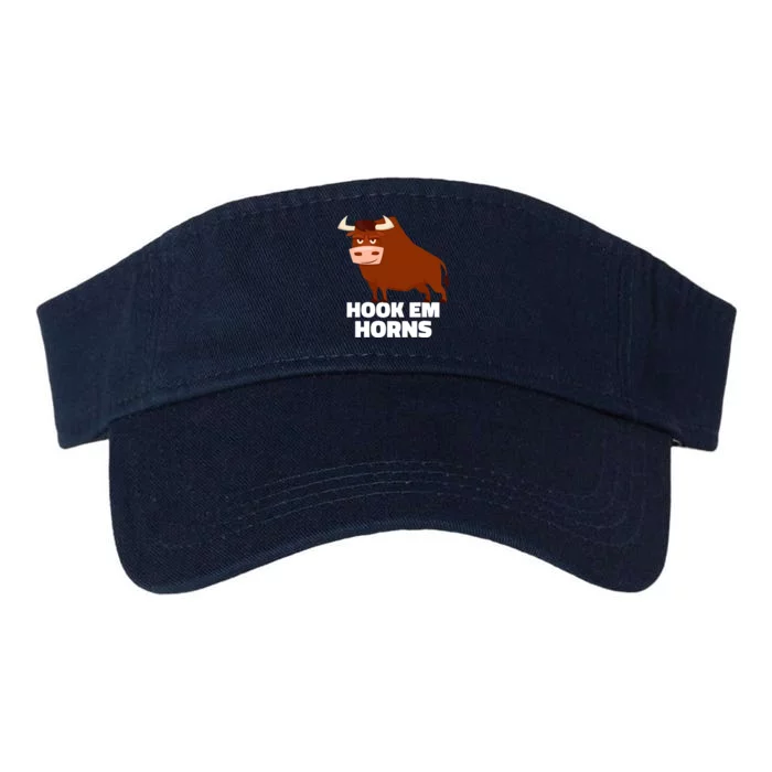 Hook Em Horns Texas Bull Head Valucap Bio-Washed Visor