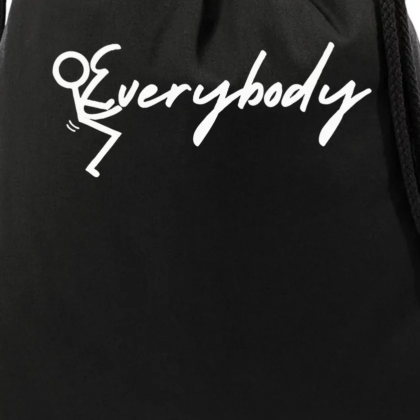 Hugging Everybody Drawstring Bag