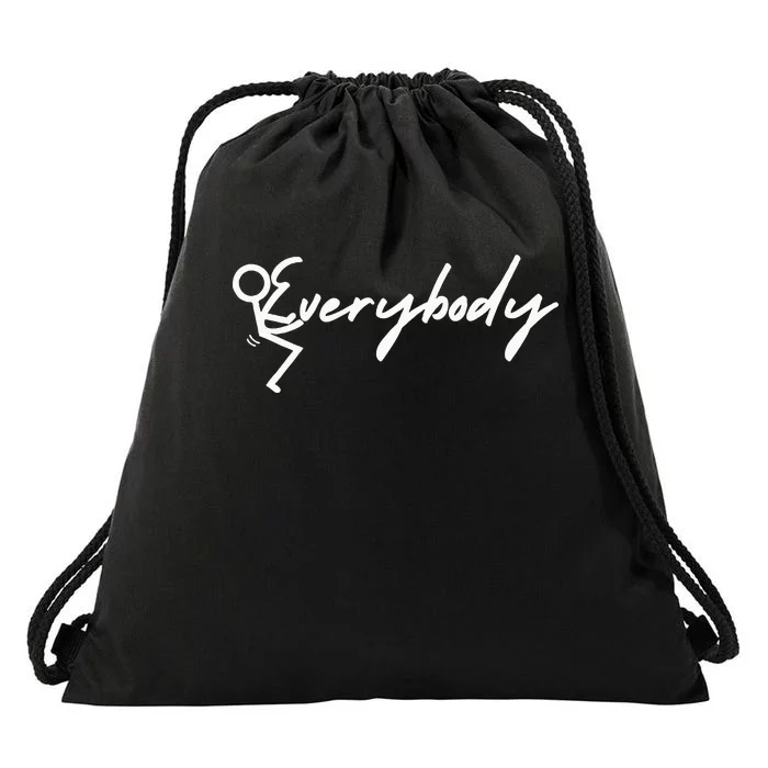 Hugging Everybody Drawstring Bag