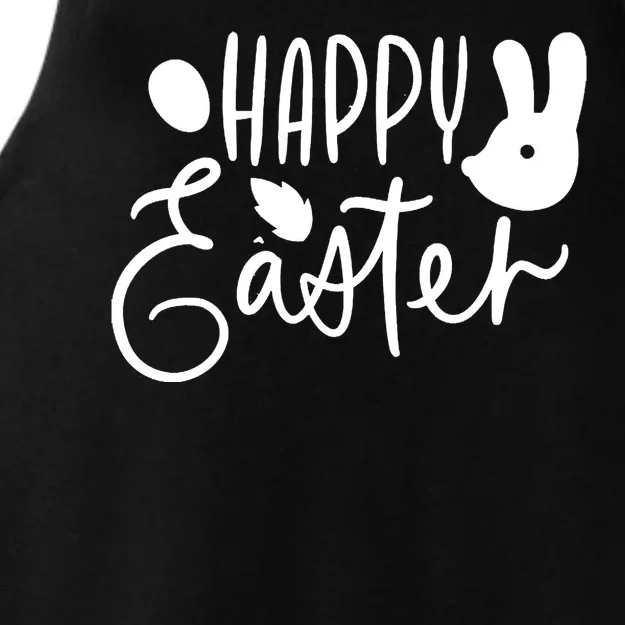 Happy Easter Holiday Bunny Ladies Tri-Blend Wicking Tank