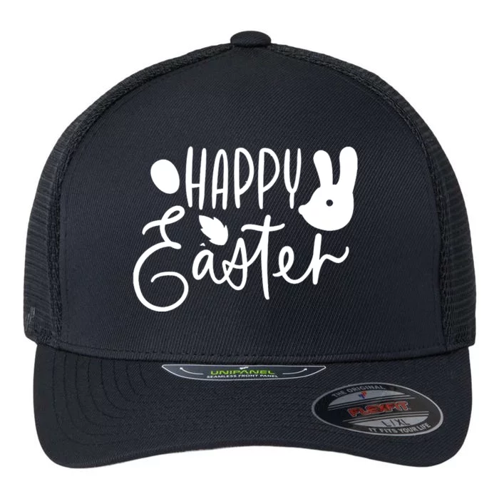 Happy Easter Holiday Bunny Flexfit Unipanel Trucker Cap