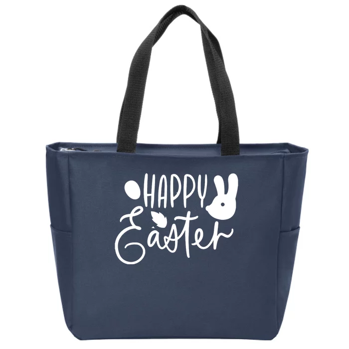 Happy Easter Holiday Bunny Zip Tote Bag