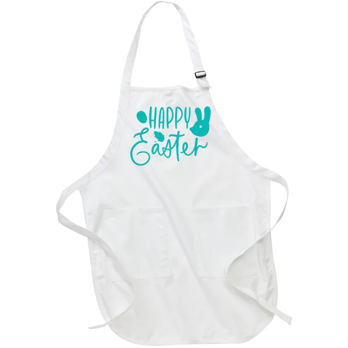 Happy Easter Holiday Bunny Full-Length Apron With Pocket