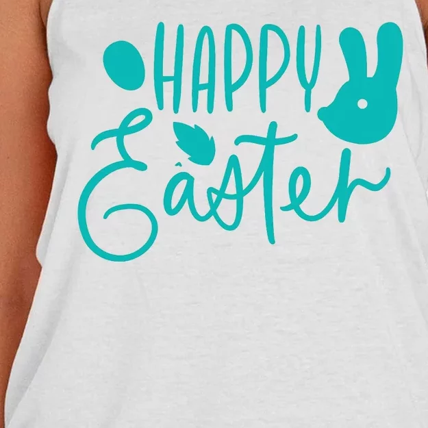 Happy Easter Holiday Bunny Women's Knotted Racerback Tank