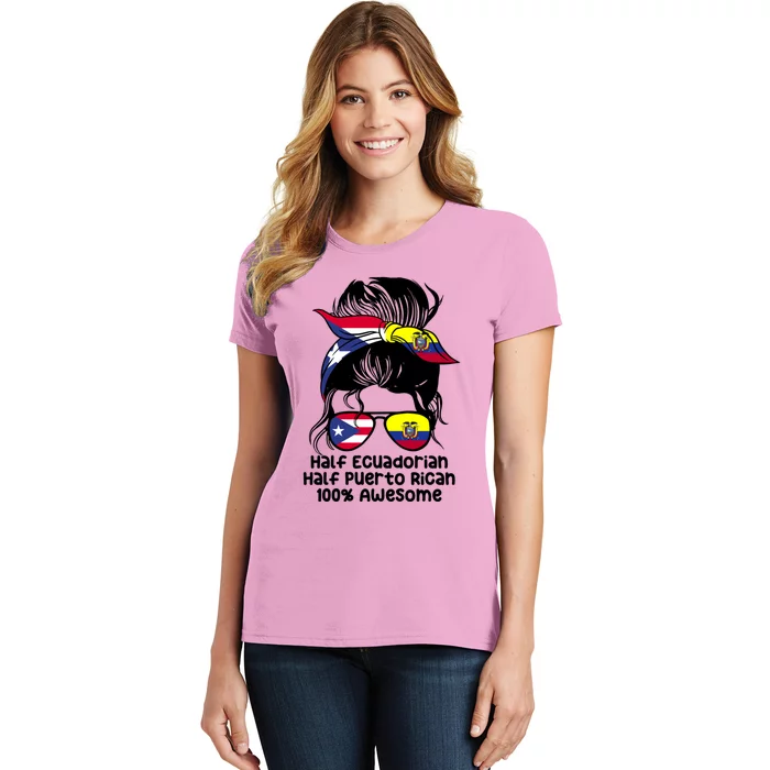 Half Ecuadorian Half Puerto Rican Ecuador Boricua Mix Women's T-Shirt