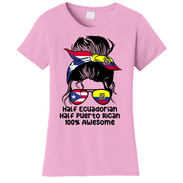 Half Ecuadorian Half Puerto Rican Ecuador Boricua Mix Women's T-Shirt