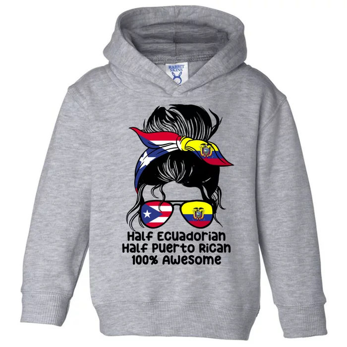 Half Ecuadorian Half Puerto Rican Ecuador Boricua Mix Toddler Hoodie