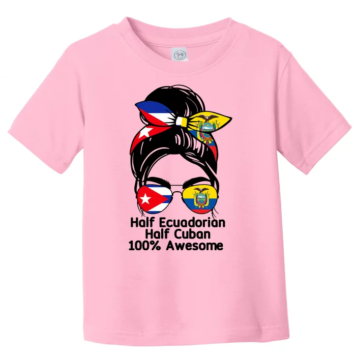 Half Ecuadorian Half Cuban 100 Percent Awesome Toddler T-Shirt