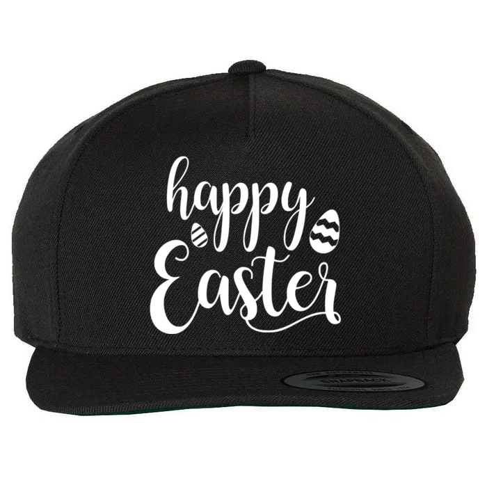 Happy Easter Holiday Wool Snapback Cap