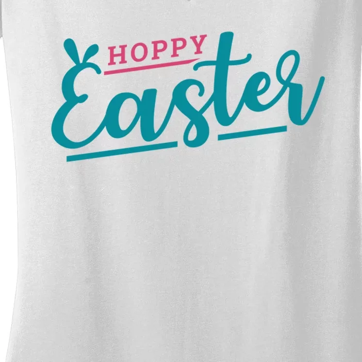 Hoppy Easter Holiday Women's V-Neck T-Shirt