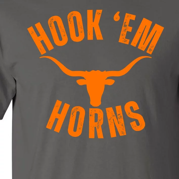 Hook Em Horns Texas Bull Head Longhorns Tall T-Shirt