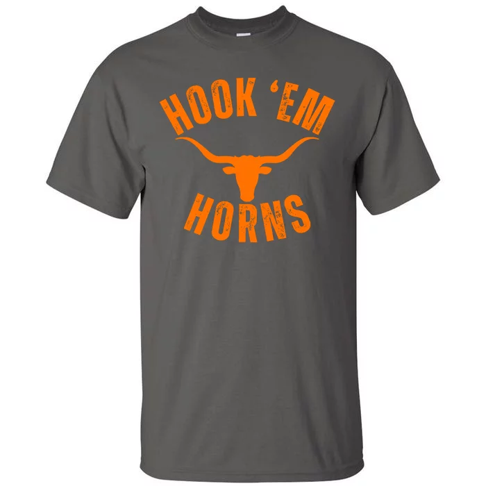 Hook Em Horns Texas Bull Head Longhorns Tall T-Shirt