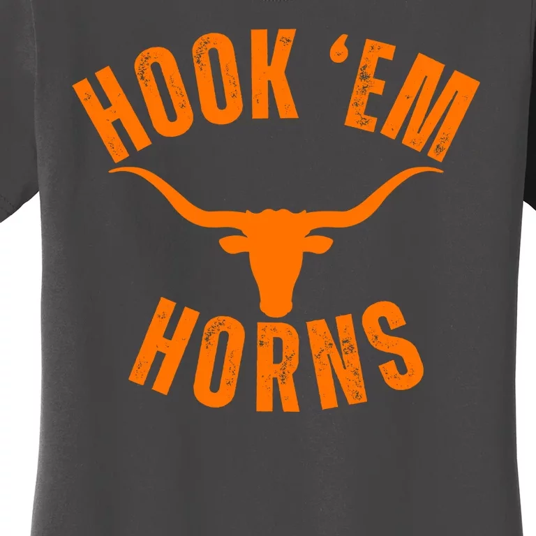 Hook Em Horns Texas Bull Head Longhorns Women's T-Shirt