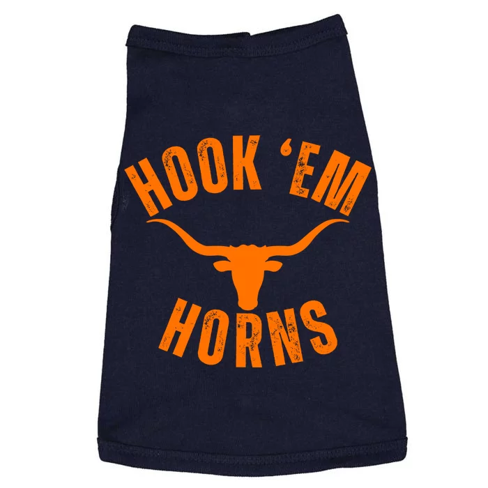 Hook Em Horns Texas Bull Head Longhorns Doggie Tank